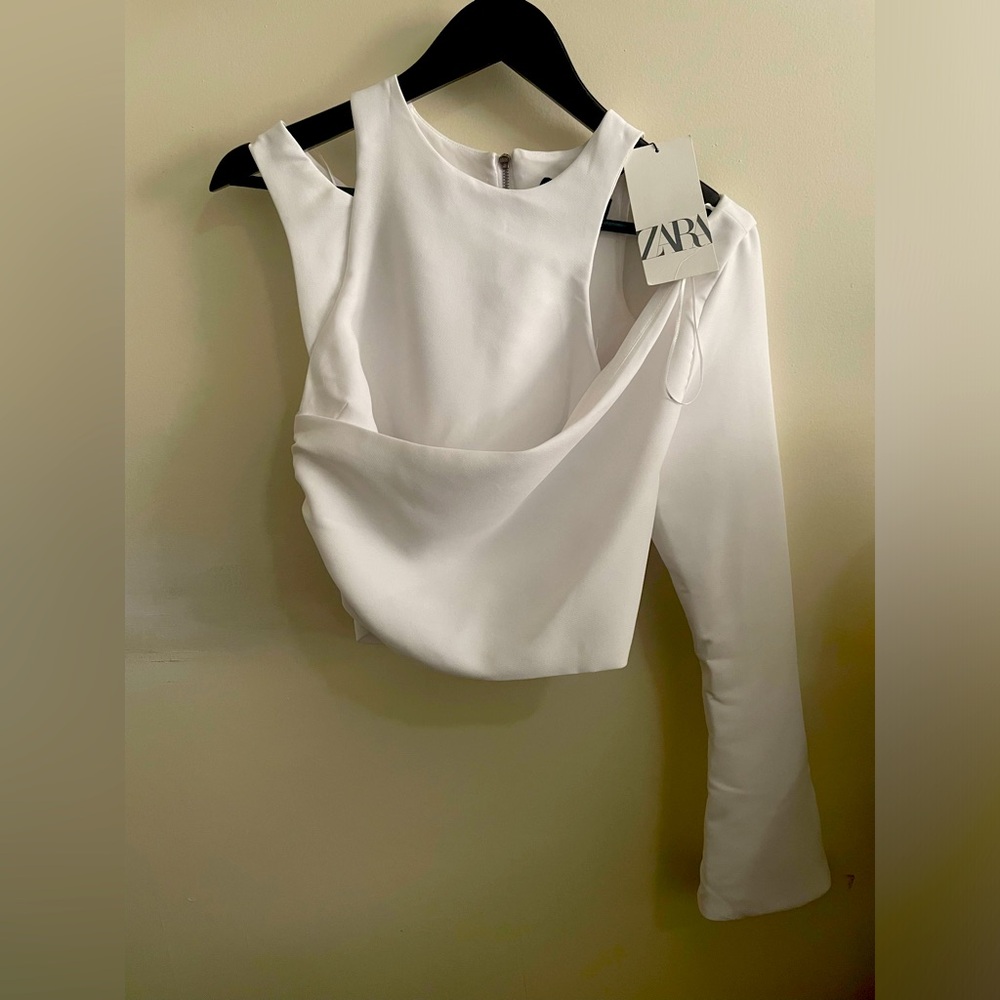 White one sleeve blouse